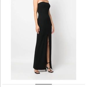 SOLACE LONDON Bysha Strapless Maxi Dress Black sz8